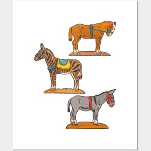 Zebra Donkey and Horse Posters and Art